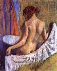 Edgar Degas After the Bath, woman with a Towel painting